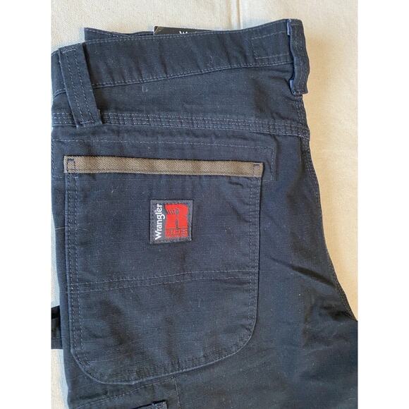 WRANGLER RIGGS WORKWEAR RANGER RELAX FIT CARGO PANT 32x34 Black NEW W/Tags - Picture 14 of 14